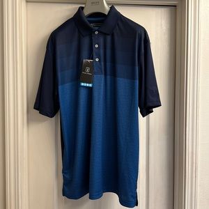 PGA Tour golf polo. XL, NWT. Blue and black.